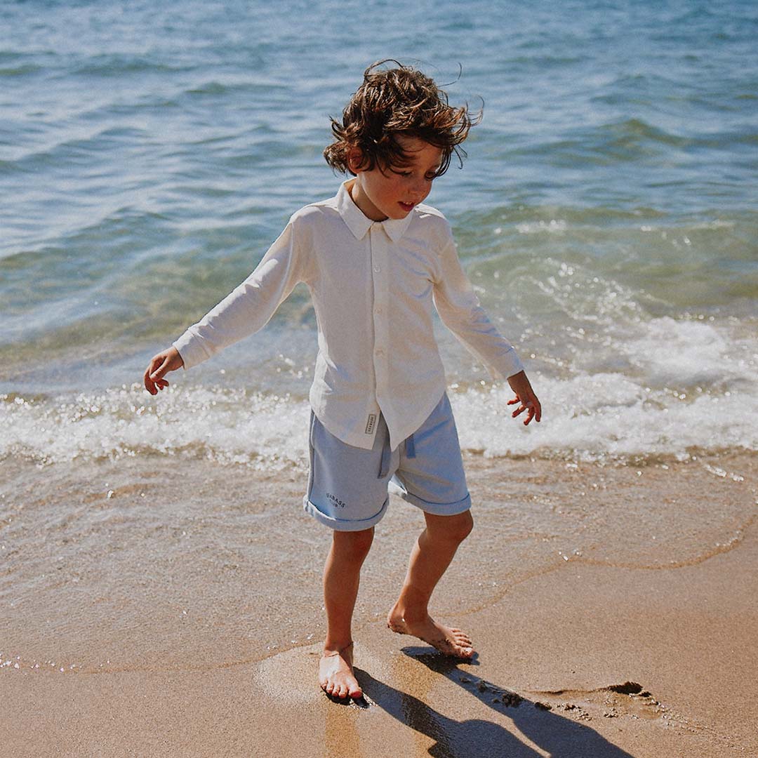 Boy UV Long Sleeve Shirt Pearl White