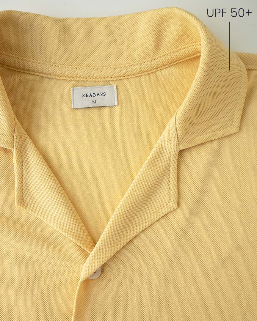 Men UV Camp Shirt Lemon Yellow