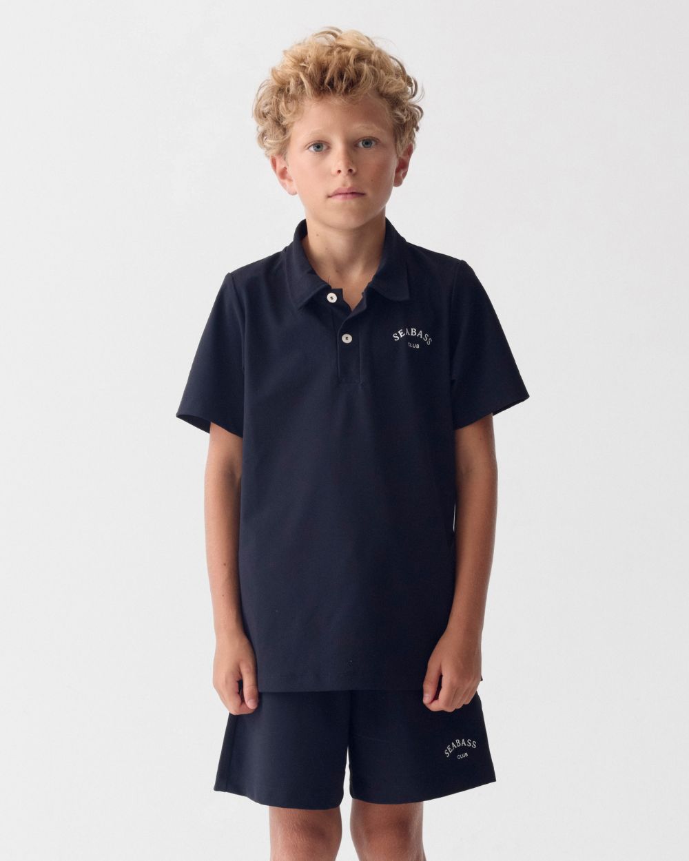 Camiseta Polo UV Infantil Azul Marino