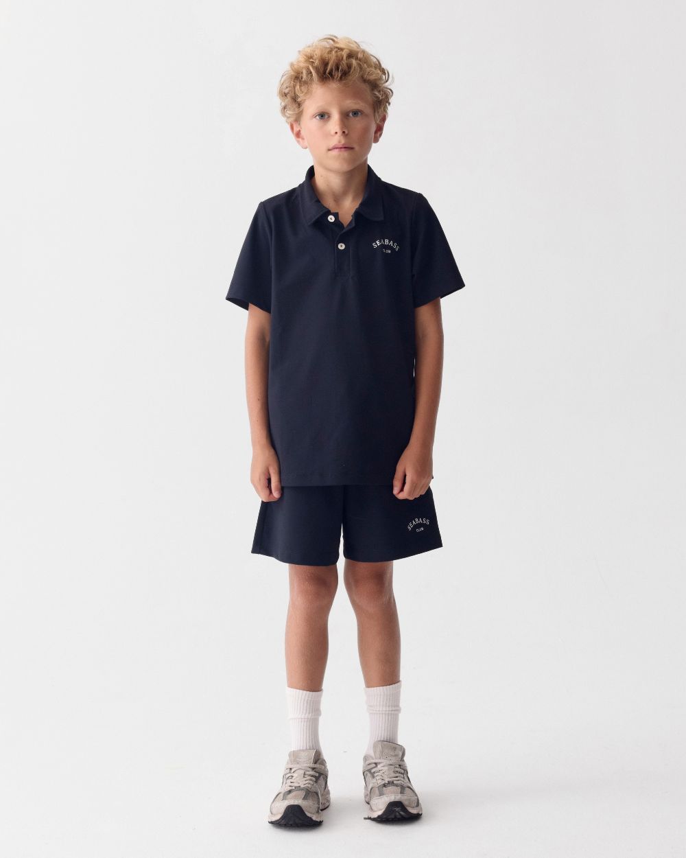 Camiseta Polo UV Infantil Azul Marino