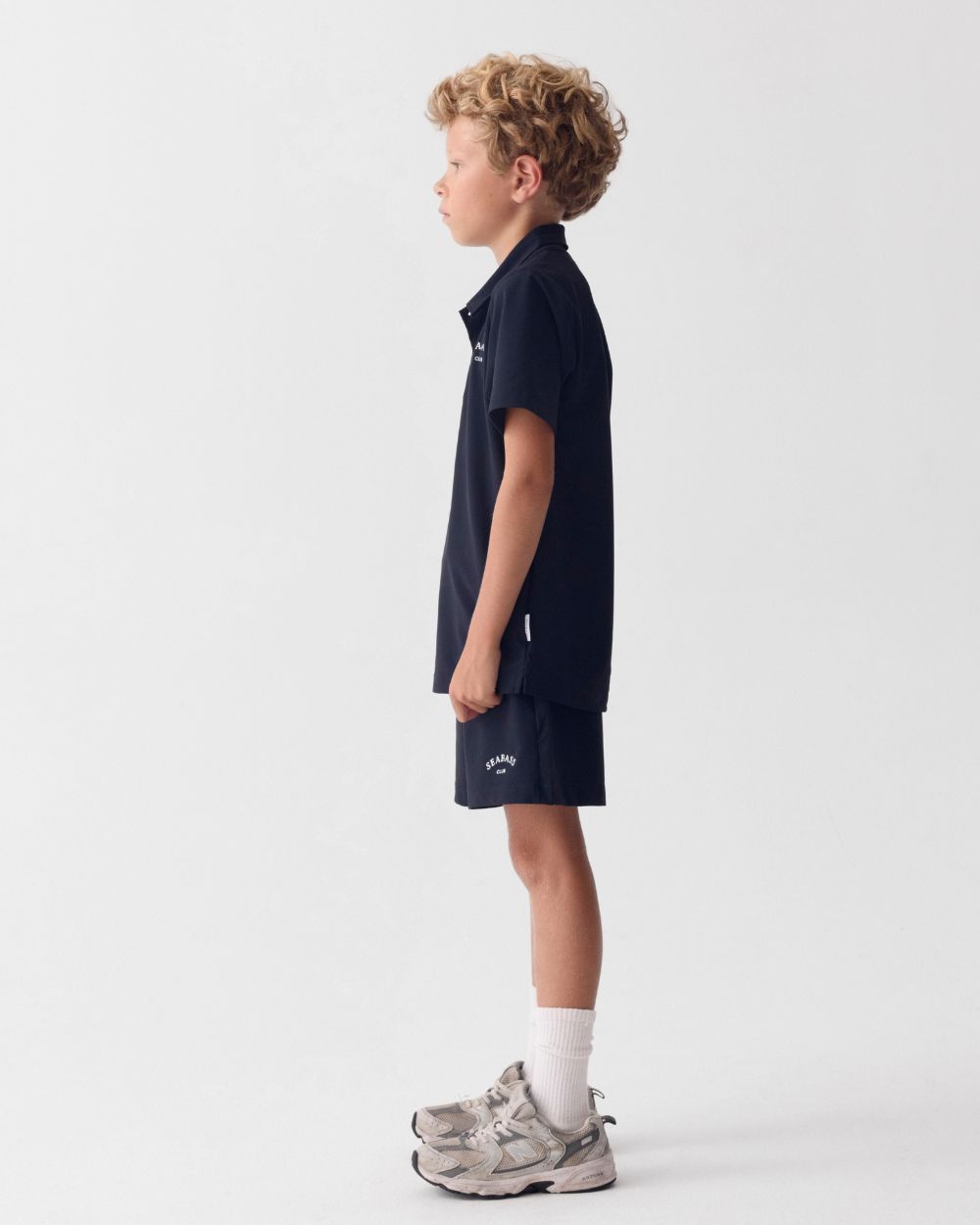 Camiseta Polo UV Infantil Azul Marino