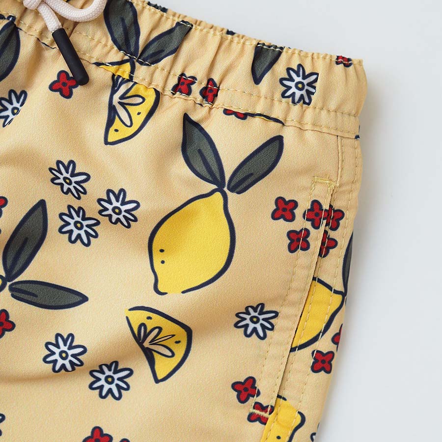 Heren UV Zwembroek Amalfi - citroenen