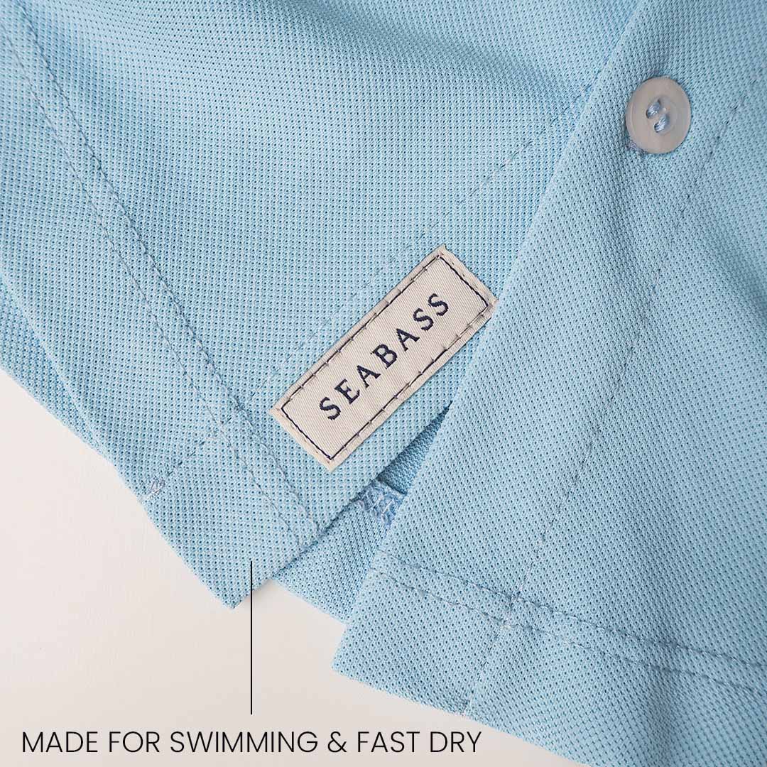 Men UV Camp Shirt Clearwater Blue