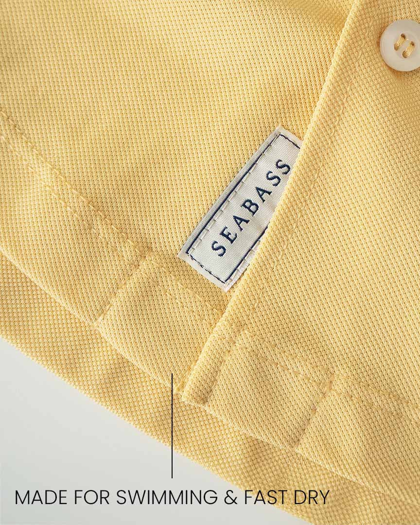 Men UV Camp Shirt Lemon Yellow