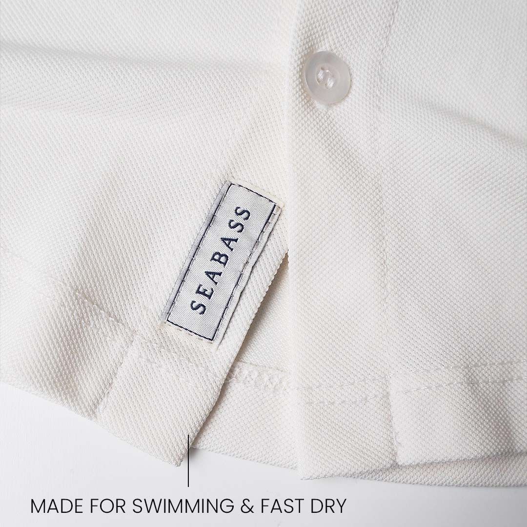 Camisa corta de hombre con protección solar - blanco