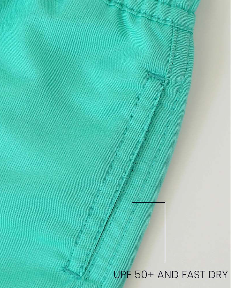Boy UV Swim Short Neo Mint Green - solid
