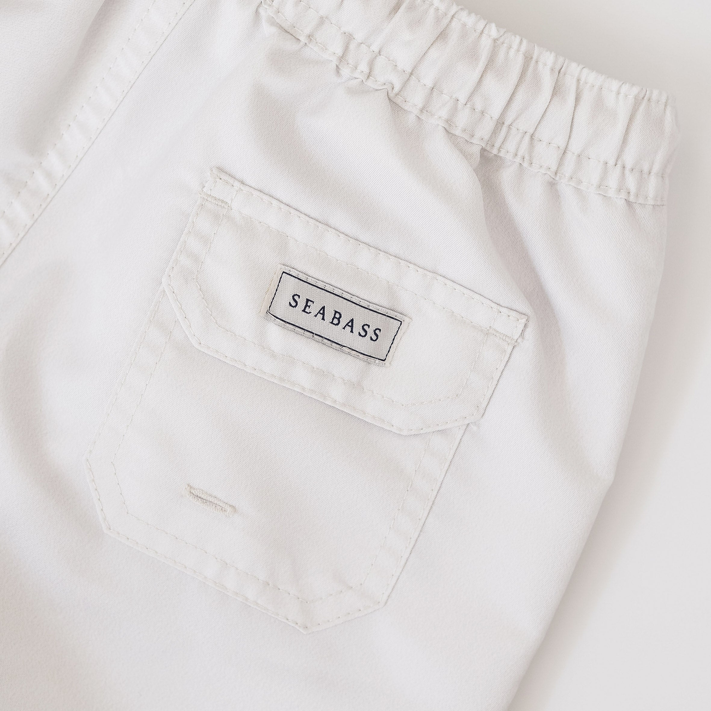 Men UV Swim Short Pearl White - solid