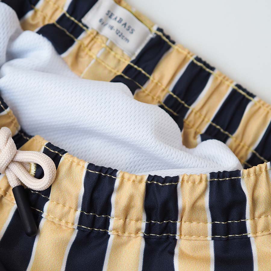 Heren UV Zwembroek Sorrento - blauw gele strepen