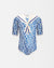 Girl UV Swimsuit Sailor Positano - royal blue