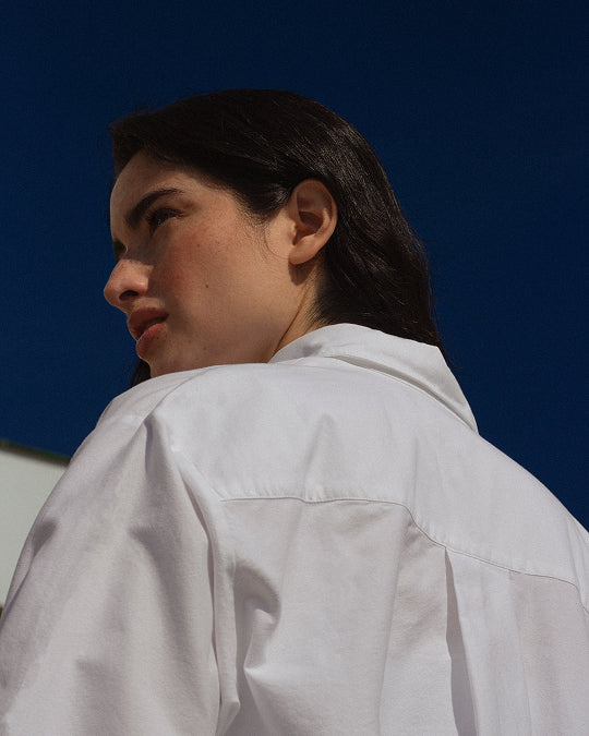 Camisa Oversize UV Mujer Soleil Blanco Brillante