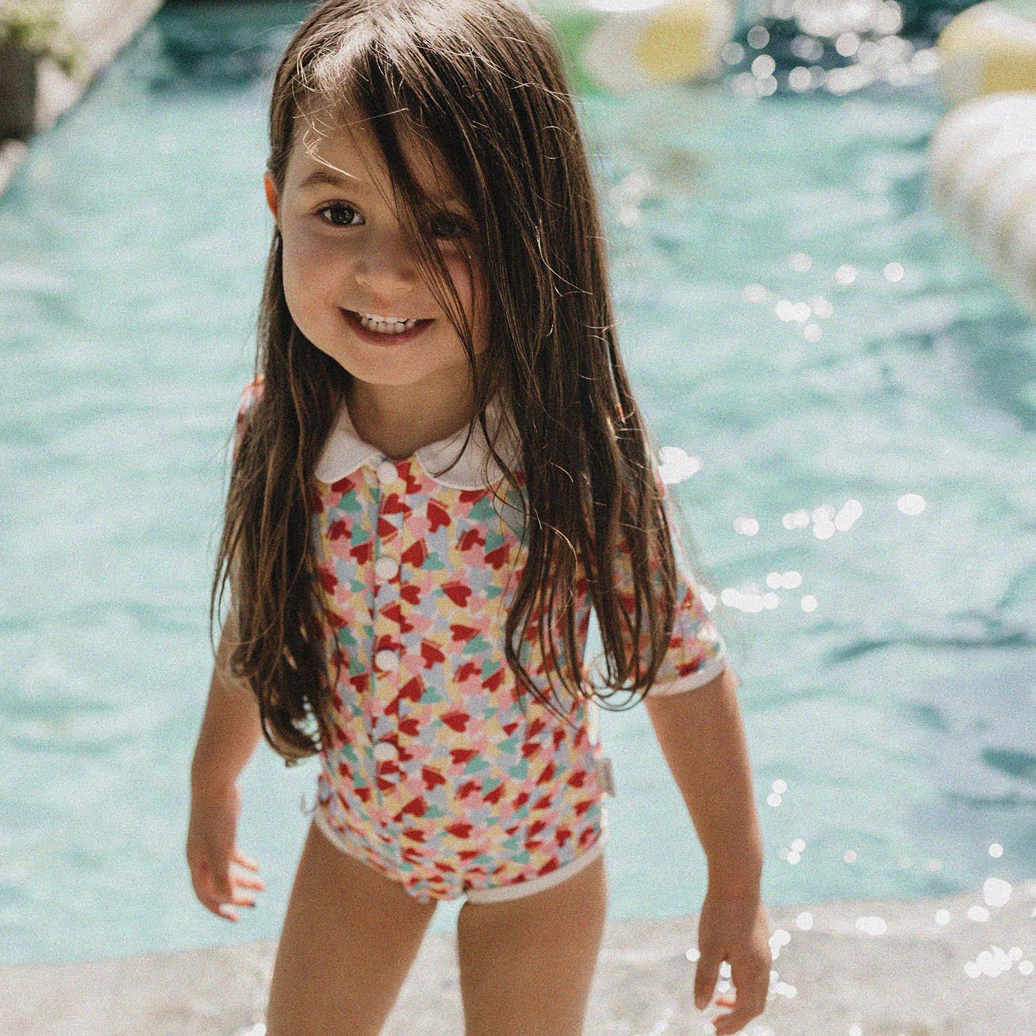 Set of UV Swimsuit and Bermuda Short - Paris Beige