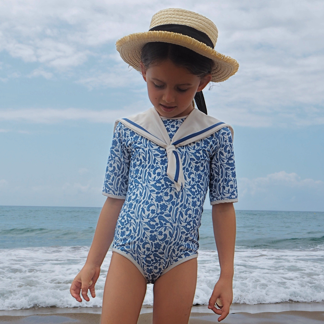 Set of Mommy and Daughter UV Swimsuits - Sailor Positano
