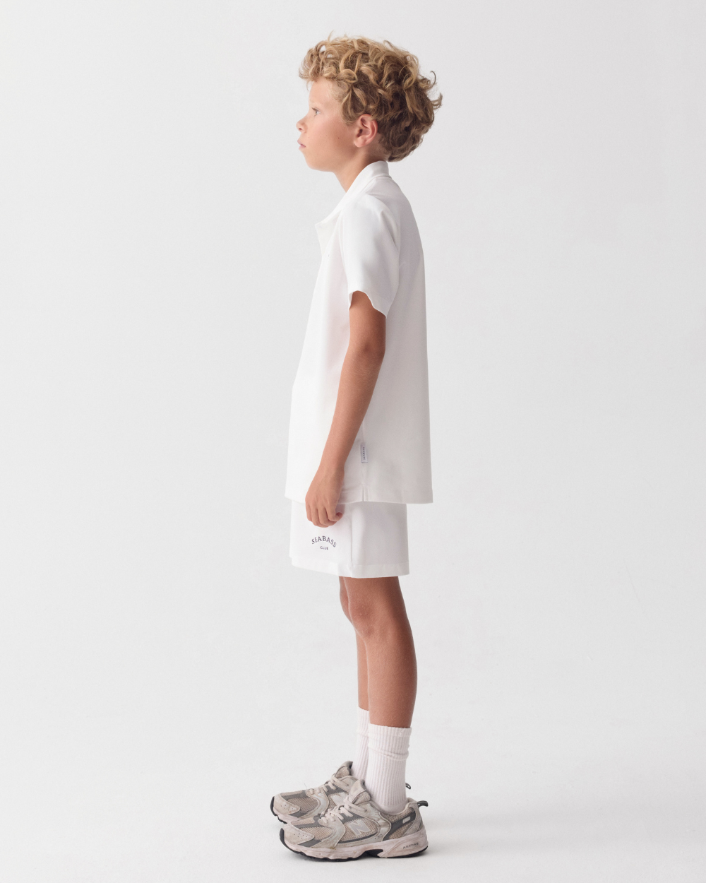 Kids UV Active Shorts Club White