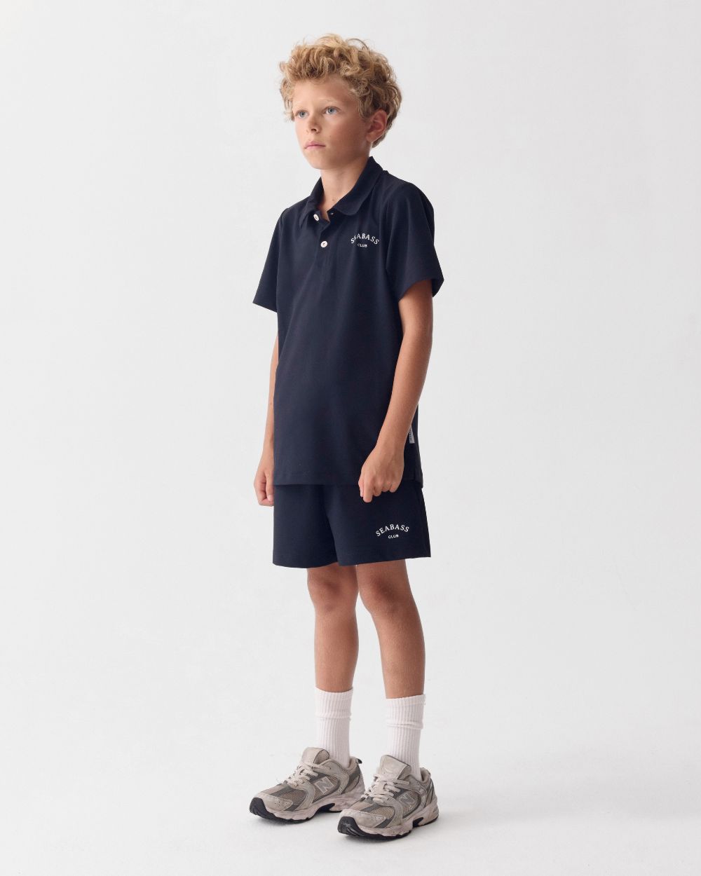 Camiseta Polo UV Infantil Azul Marino