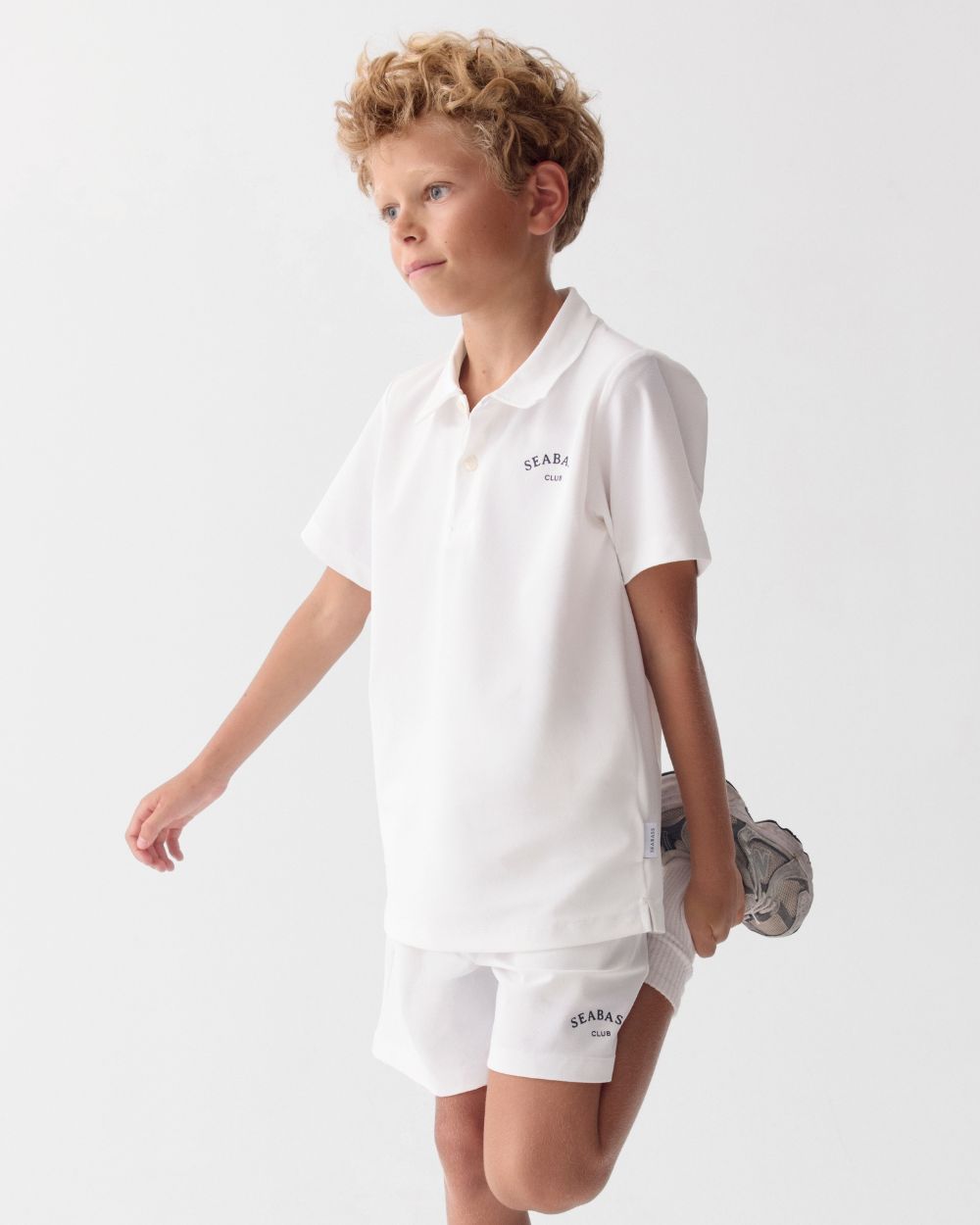 Camiseta Polo UV Infantil Blanco