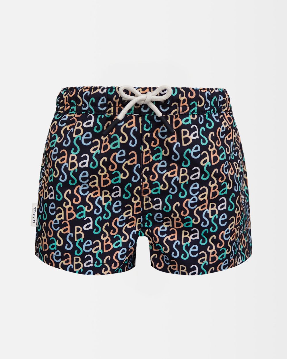 Jungs UV Badeshort Hollywood - Marineblauer Logodruck