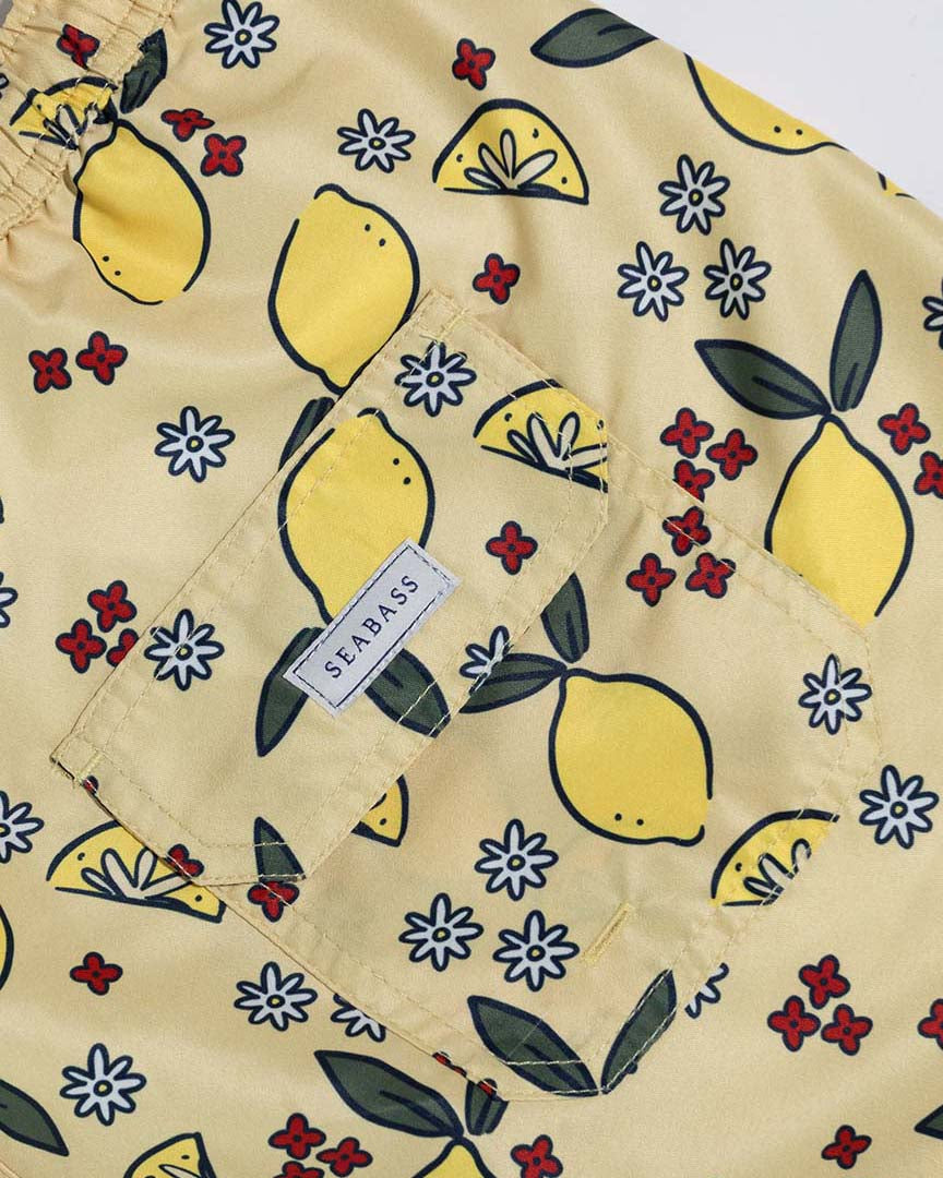 Men UV Swim Short Amalfi - lemons