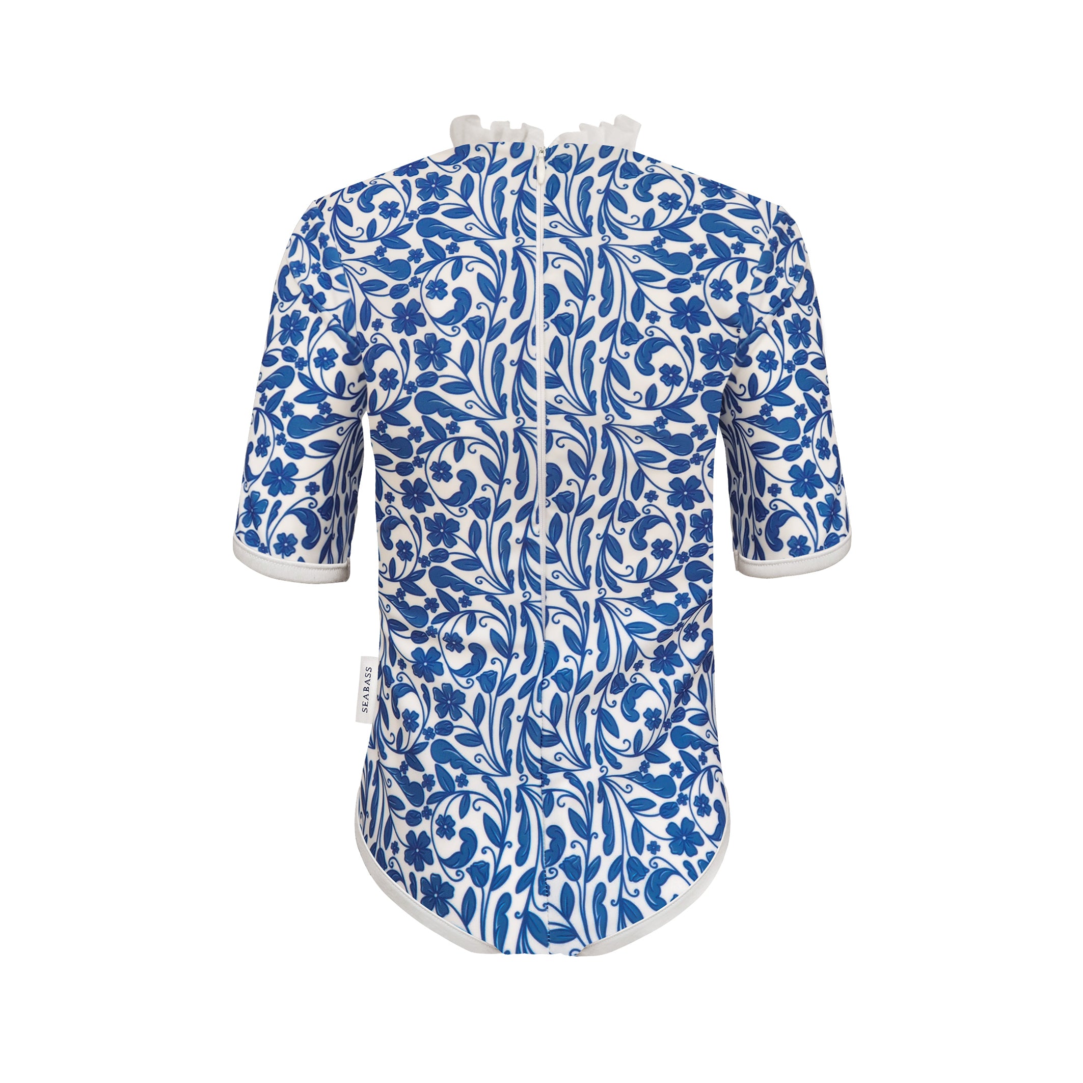 Girl UV Swimsuit Ruffle Positano - royal blue