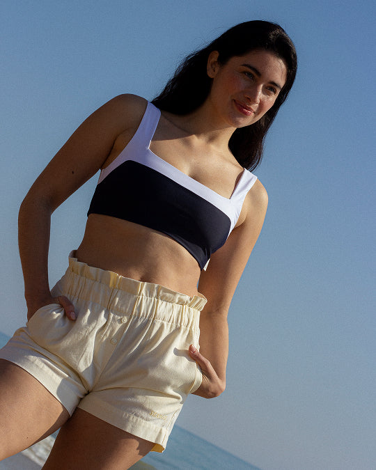 Bermudas UV Mujer Soleil Amarillo Mantequilla